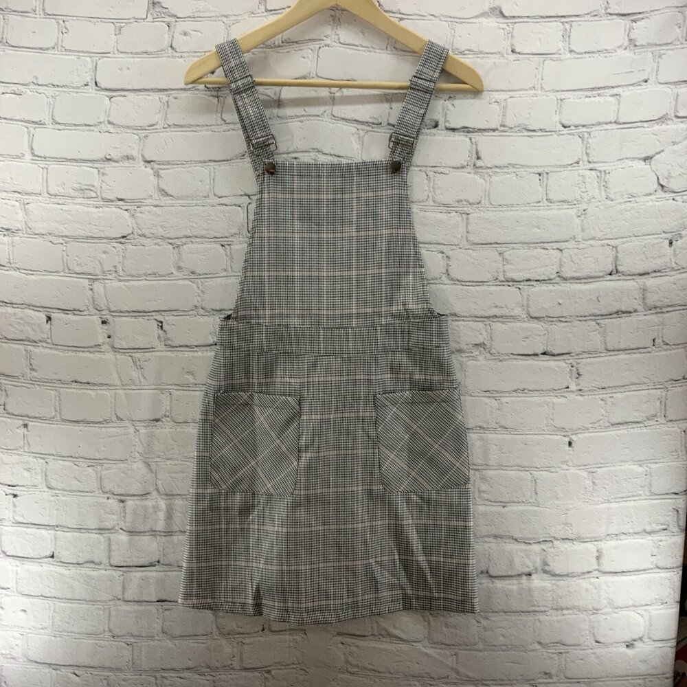 Allegra K Jumper Skirt Womens Sz S NWT Black White Plaid